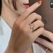 Tulip ring for women ins style new light luxury niche ring Korean retro inlaid pearl ring_ipsvogv.com