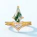 exclusive Crown Stacking Natural Green Moss Stone Ring S925 Silver Water Grass Agate Combination Ring Light Luxury Style_ipsvogv.com
