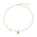 French Minimalist Small Gold Bean Pearl Necklace Label Pendant Collarbone Versatile Temperament Short Round Bead Sweater_ipsvogv.com