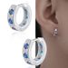 Zircon Men, High-end Versatile, Simple Ear Buckle For Women, Trendy And Luxurious, Niche Blue Earrings Accessories_ipsvogv.com