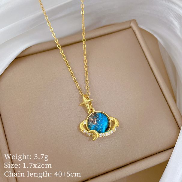 【 】 Starry Sky, Stars And Moon Mythology, Light Luxury, Gorgeous Charm, Full Diamond Necklace, Women's Versatile_ipsvogv.com