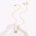 Titanium steel golden lucky letter round card hollowed out necklace for women, simple and personalized, high-end sense_ipsvogv.com