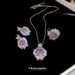 Square Zircon Pendant Set With French Advanced Sense Collar Chain Fashionable, Light Luxury Design Sense, Heavy Industry_ipsvogv.com