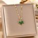 Internet Famous Titanium Steel Necklace With Zircon Red Maple Leaf For Women, Light Luxury And Versatile Collarbone_ipsvogv.com