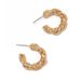 Korean Fashion Personality High-end Sense Hoop Earrings Ins Style Twisted Spiral Shape Women's C-shaped Ear Hoops_ipsvogv.com