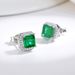Sterling Silver Earrings For Women Popular Jewelry Simulation Emerald Earrings Luxurious Inlaid Full Diamond Earrings_ipsvogv.com