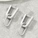 Fashionable OL Sweet Cool Spicy Girl Style Earrings for Women Simple Inlaid Zircon Versatile Earnail U-shaped Splicing_ipsvogv.com