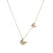 Titanium Steel Korean Fashion Rose Gold Frosted Double Butterfly Necklace Previous 3 Same Women's Collarbone Chain_ipsvogv.com