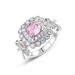 Ice Flower Cut High Carbon Diamond Ring S925 Silver Bow Full Diamond Colored Gem Finger Ring Light Luxury All Match_ipsvogv.com