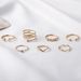 Combination Fashionable And Minimalist Thread With Diamond Five Pointed Star Multi Layered Opening 7-piece Set Ring_ipsvogv.com