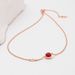 Rose Gold Minimalist Transport Bead Necklace, Fashionable Niche Zircon Collarbone Chain, Korean Instagram Popular Light_ipsvogv.com