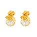Ins Japanese and Korean small fragrance style rose flower niche inlaid zircon design petal high-end feeling earrings_ipsvogv.com