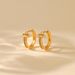 Simple zircon ear buckle copper plated K real gold fashionable white collar commuting business chic wind T shaped trend earrings_ipsvogv.com