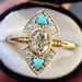 Sanjieins New Handjewelry Nepalese Handmade Oil Drop Gold Ring Ethnic Style Jewelry_ipsvogv.com
