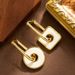French Light Luxury Exquisite Socialite Style Asymmetrical Geometric Ear Buckle For Women With A Sense Of Luxury,_ipsvogv.com