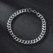 Unisex Jewelry Fashion couple grinding six sided bracelet titanium steel bracelet personality Cuban chain ins trend hip hop bracelet_ipsvogv.com