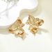 Silver Needle Exaggerated Metal Style Geometric Flower Tassel Personality Fashion Studs High-end Earrings_ipsvogv.com