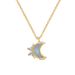 Colorful 【 】 Moon Fashion Light Luxury Temperament Gorgeous Full Diamond Necklace Women's Versatile Clavicle Chain 【 】_ipsvogv.com