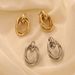 Fashion High-end Jewelry Niche Geometric Prismatic Iron Tube Gold-plated Twist Earrings_ipsvogv.com