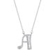 Korean Silver 26 Letter Necklace Ins Simple Diamond Studded Capital Name Collarbone Chain For Women_ipsvogv.com