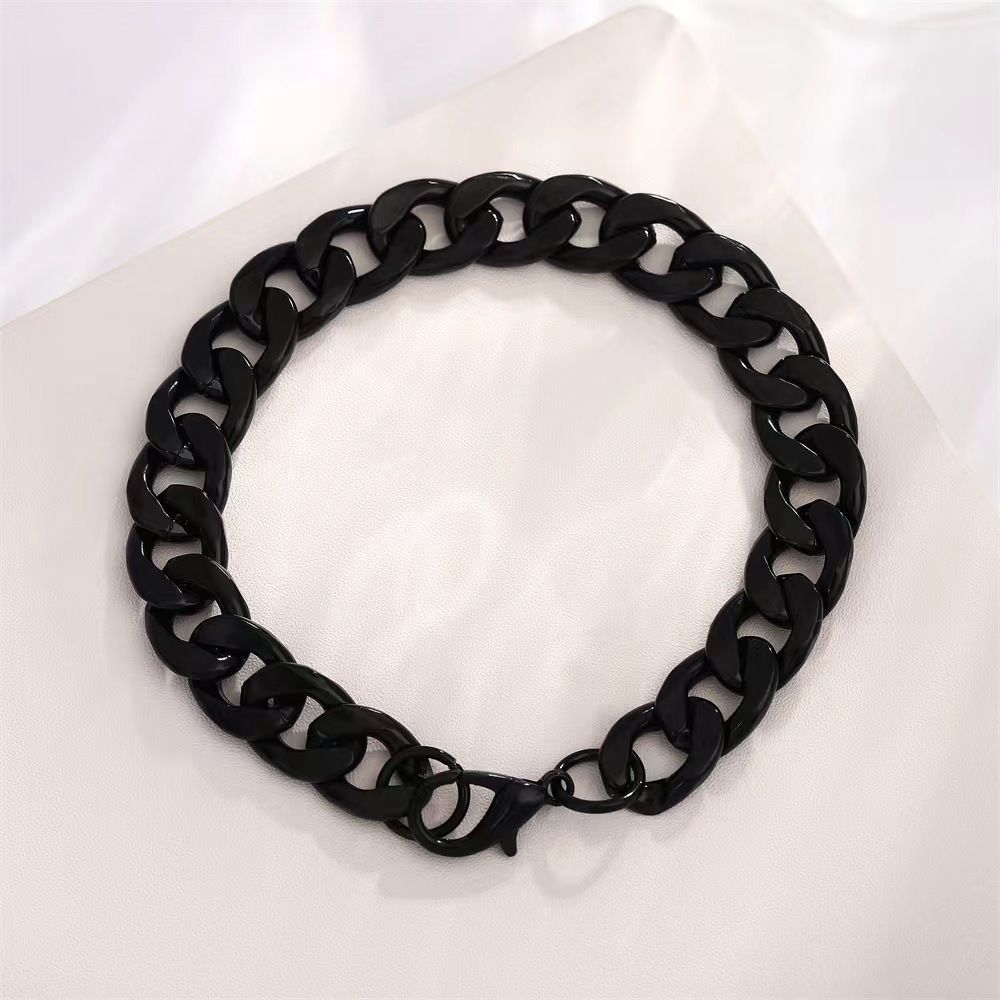 Stylish Gold Bracelet, Men's Hip-Hop Wide Chain, Charming Six-Sided Geometric NK Personality Bracelet_ipsvogv.com