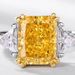 Yellow Ring Women's Ice Flower Cut High Carbon Diamond Diamond Ring Design Light Luxury Small Exquisite Jewelry_ipsvogv.com