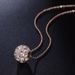 Unisex ball chain necklace, popular polished rose gold plated jewelry_ipsvogv.com