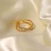 Simple cross diamond ring for women, niche design pinky ring, fashionable personality, popular online, versatile, non fading ring_ipsvogv.com