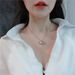Korean Version Golden Shell Pearl Pendant Non Fading Mesh Red Diamond Inlaid Collarbone Chain, With Unique Design And A_ipsvogv.com