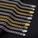 Men's Jewelry Hip Hop Single Sided Spring Buckle Stainless Steel Encryption Round Grinding Chain Cuban Chain Titanium Steel Jewelry Necklace Bracelet_ipsvogv.com