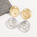 E11188 exaggerated heavy industry ZA smooth geometric circular niche metal texture earrings for women_ipsvogv.com