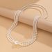 Temperament Baroque round bead long necklace Retro pearl beaded multi layer sweater chain jewelry_ipsvogv.com