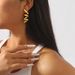 E12199 alloy spiral personalized earrings, fashionable and minimalist design, geometric line earrings_ipsvogv.com