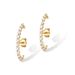 S925 Silver Ear Needle Inlaid Diamond Personality Double C Shaped Earrings Female 14K Gold Ear Jewelry_ipsvogv.com