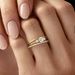 New Gold Zircon Ring With High-end Commuting And Simple Three Piece Set For Women_ipsvogv.com