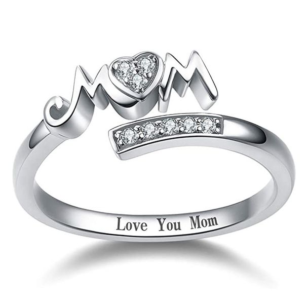 Cao Shi's Mother's Day Gift Special Recommendation: Love Opening Letter Mom Fashion MOM Series Ring_ipsvogv.com