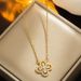 2023 new four-leaf clover necklace for women platinum-plated full diamond clavicle chain high-end fresh niche design neck necklace for women_ipsvogv.com