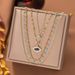 New Stainless Steel Jewelry, Rice Bead Four Layer Necklace, Female Personality, Eye Accessories, Fashionable Collarbone_ipsvogv.com