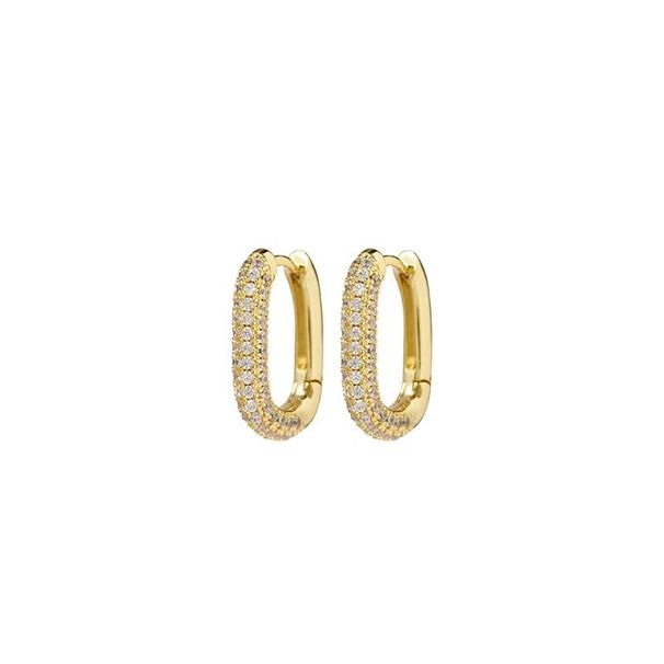 Women's Jewelry Sparkling Zircon U Shaped Earrings Light Luxury High End Design Fashionable Temperament Earrings_ipsvogv.com