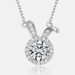 new Rabbit Full Diamond Clavicle Chain S925 Silver Moissanite Necklace Light Luxury Fashion High End Niche Versatile_ipsvogv.com