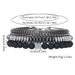 Fashion Personality Volcanic Stone Black Gallstone Elastic Multi-layer Stacking Men's Hip-hop Chain Bracelet Set_ipsvogv.com