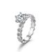 New Honeycomb 1 Carat Moissanite White Copper Ring Wedding Proposal Couple_ipsvogv.com