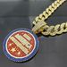 Round Brand MAKE AMErica CREAT AGAIN Letter Alloy Color Diamond Pendant Men's Necklace_ipsvogv.com