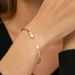 Brass Gold Plated Bracelet For Women Light Luxury Style Inlaid Opal Opening Adjustable Teardrop Shaped Bracelet_ipsvogv.com