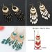 Ethnic style female water drop tassel earrings, bohemian crescent shaped earrings F6120_ipsvogv.com