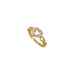 【 Real Gold 】 Chain Love Full Diamond with Adjustable Opening, Simple Handmade Ring, Couple's Pair Ring_ipsvogv.com