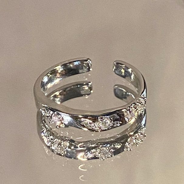 zircon Niche Men Broken Design For Women, Couple Pairing Simple And High-end, Open Mouth Ring, New Style Women, High-end, Ring,_ipsvogv.com