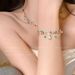 【 28000 People Collection 】 Blue Love~Shell Zircon Necklace, Female Choker Double Layered Stacked Accessories, Light_ipsvogv.com