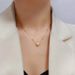 Round Bead Love Necklace Fashionable, Light Luxury, Niche, Simple Collarbone Chain, Short Style, Personalized And_ipsvogv.com