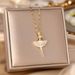 High End Micro Inlaid Zircon Ballet Girl Pendant, Titanium Steel Necklace, Women's Fashionable And Versatile Accessory_ipsvogv.com